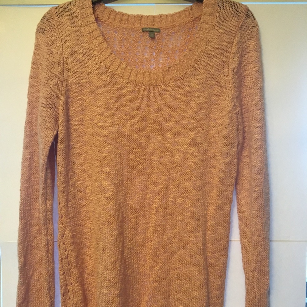 pink lace back sweater